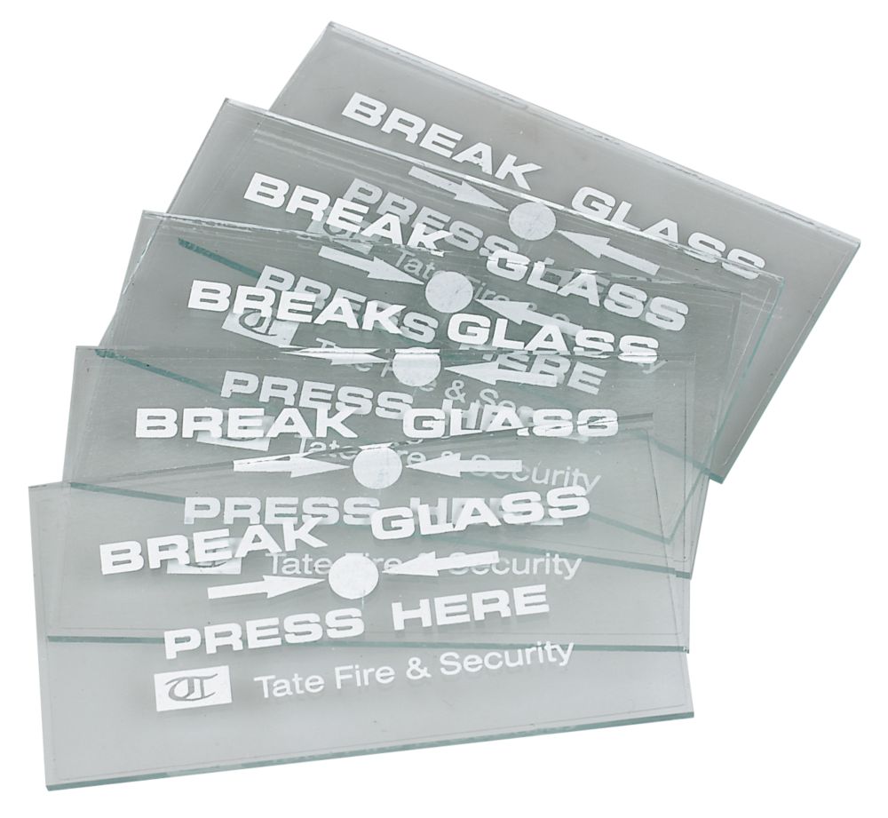 Fire Alarm Breakglass Spare Glass Pack of 5