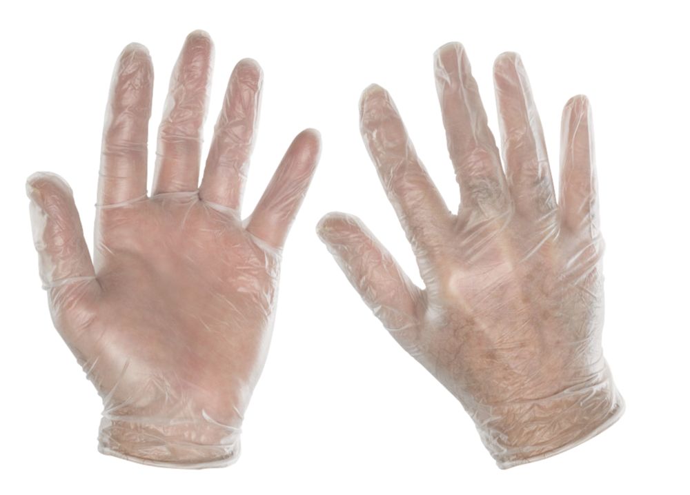 Clean Grip Disposable Vinyl Gloves Large Pack of 100