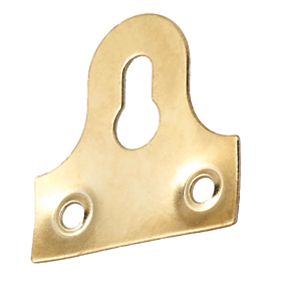 Mirror Plates Slotted Electro Brass 32 x 32mm Pack of 10