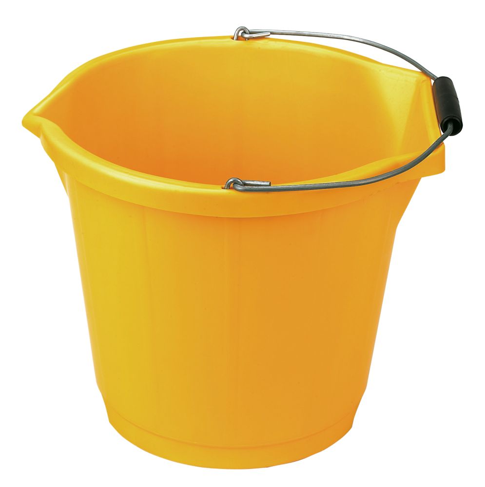 Builders Bucket Yellow 3 Gallon Pack of 3