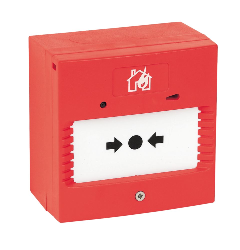 Break Glass Call Point Fire Alarm Red