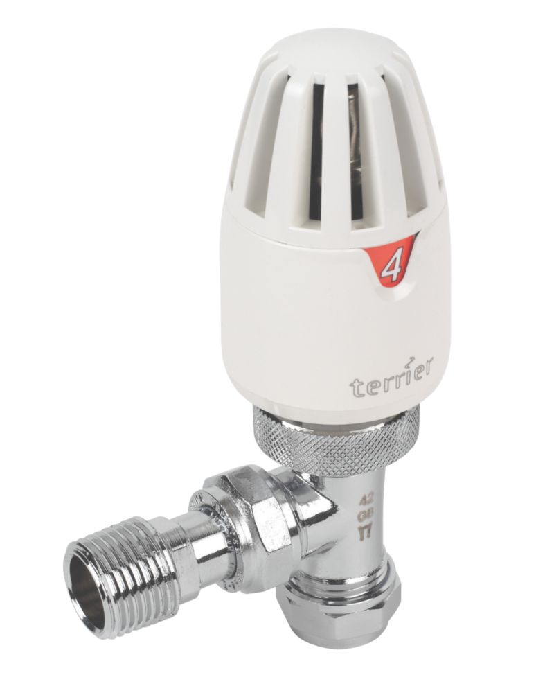 Pegler Terrier II White amp Chrome TRV 15mm Angled