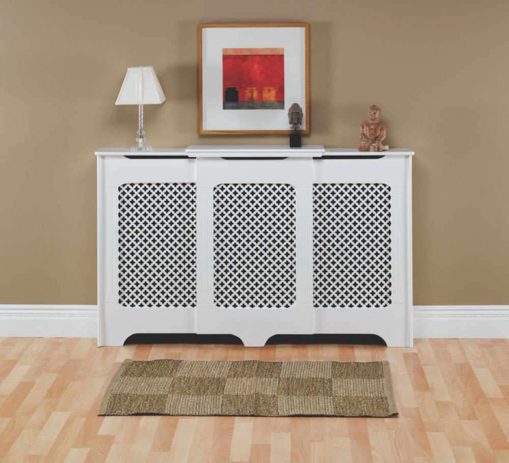 White MDF Adjus Rad Cabinet W1430 - 2000 x D918 x H220mm