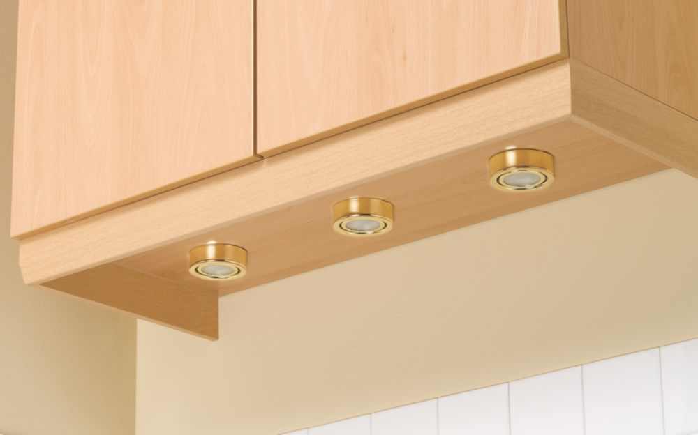 Halolite PBrass Circular Downlight Cabinet Lights Contractor Kit Pack of 3
