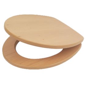 Beech Veneer Soft-Close Toilet Seat