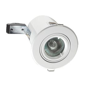 Robus Adjustable Round Low Voltage Fire Rated Downlight White 12V