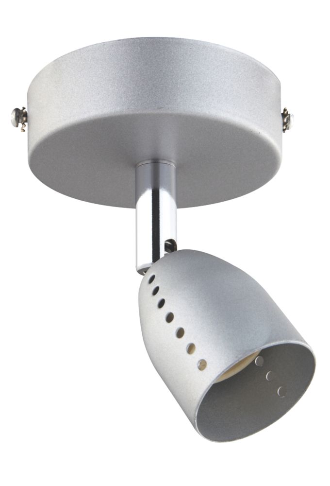 Luno Single Silver 1 Lamp Spotlight
