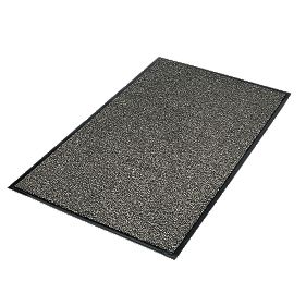 Vyna-Plush Entrance Mat Black/Steel 0.9m x 1.5m