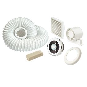 Manrose Shower Light & Extractor Fan Kit 100mm