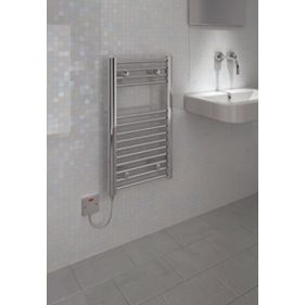 Kudox Flat Chrome Electric Towel Radiator 700 x 400mm 150W 511Btu