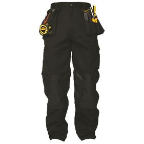 DeWalt Multi-Pocket Black Work Trousers 32