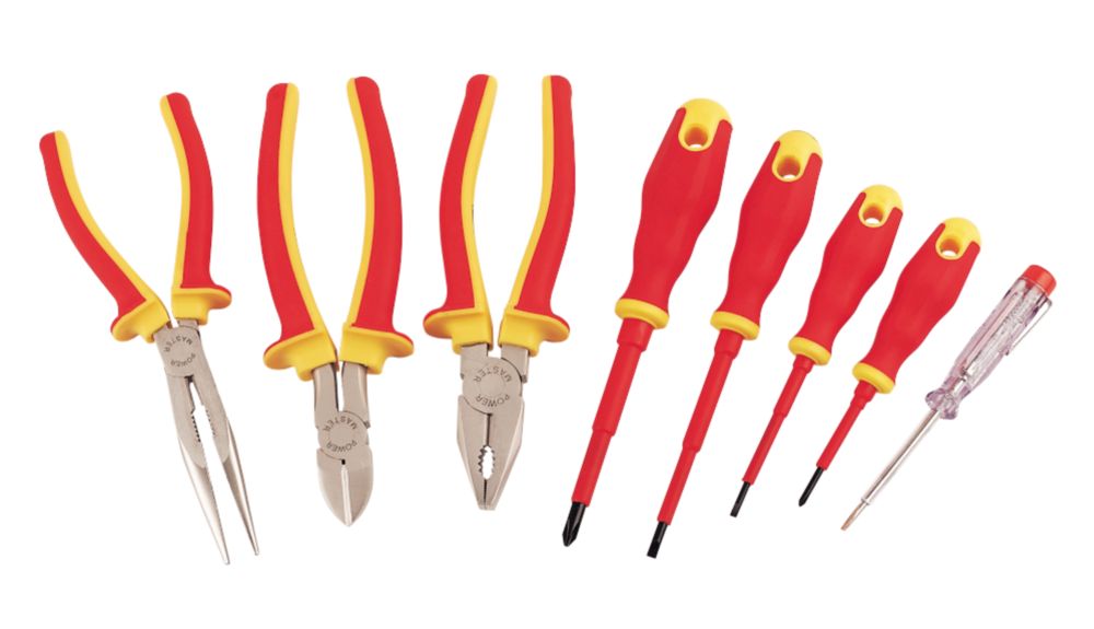 1000V Tested Plier and Screwdriver Set 8pc