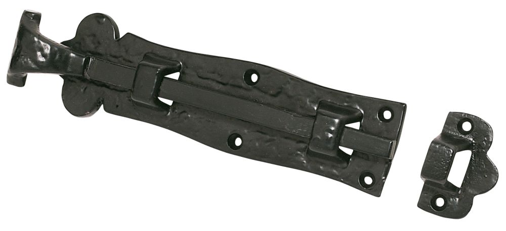Antique Tower Bolt Black 8"