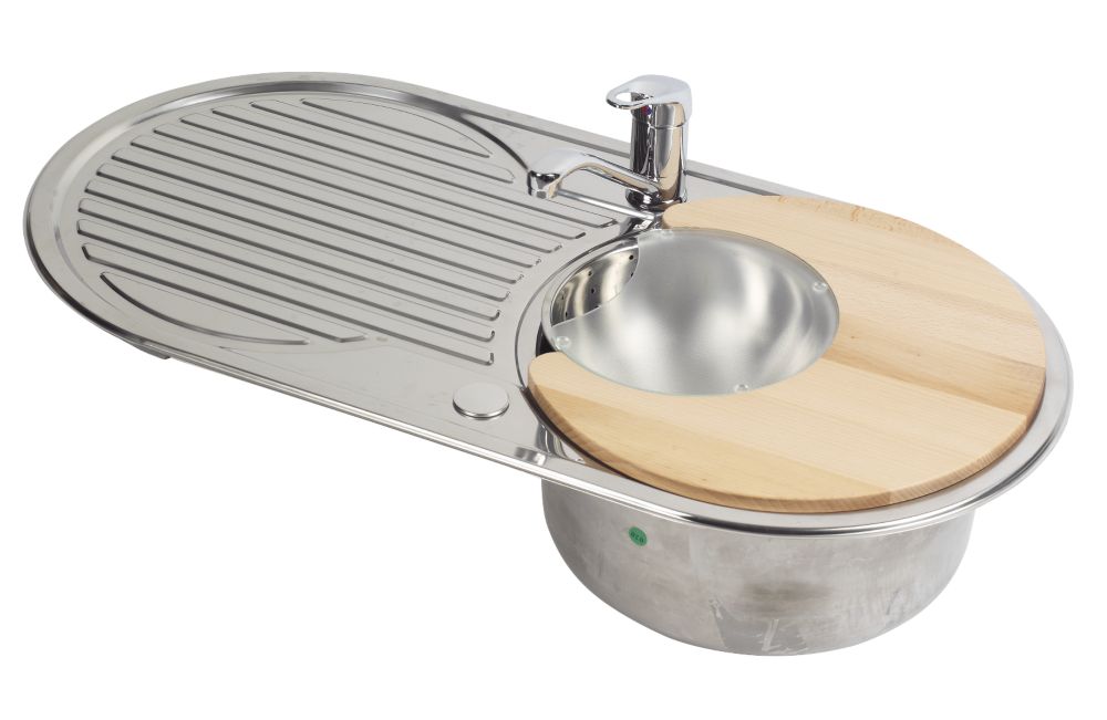 Round Bowl Sink & Drainer