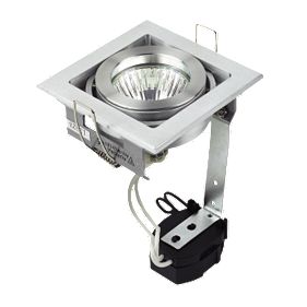 Halolite Single Halogen Adjustable - Tilt MR16 Silver Recessed Multiple