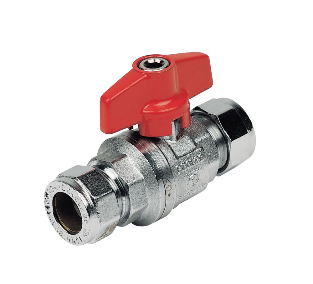 Pegler T Ball Valve 15mm Red