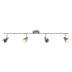 4-Light Bar Spotlight Black Nickel & Chrome Effect