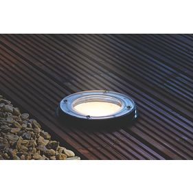 Acapulco 40W Stainless Steel Effect Round Deck Light