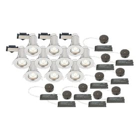 LAP Fixed Low Voltage FR Downlight Contractor Pack Polished Chrome 12V Pk10