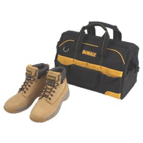 DeWalt Apprentice Safety Boots Wheat 12 + Free Tool Bag