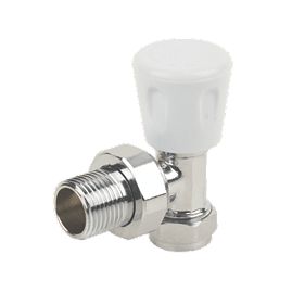 Angled Radiator Valve Chrome 15mm x