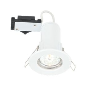 LAP Fixed Round Low Voltage Fire Rated Downlight Gloss White 12V