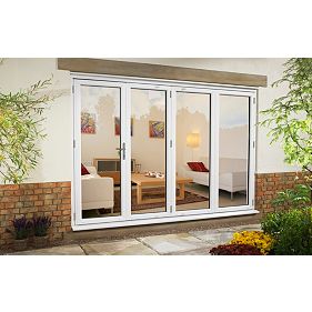 Fold & Slide Glazed Patio Door Double RH PVCu White 2990 x 2090mm