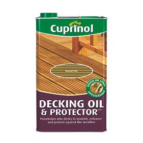 Cuprinol Brush & Spray Decking Oil & Protector Natural Pine 5Ltr