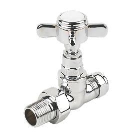 Bologna In Line Radiator Valves 15mm Pair