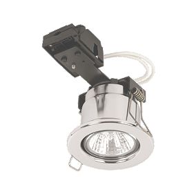 Linolite:Sylvania Adj. Round Pol Chr 12V Low Voltage Fire Rated Downlight