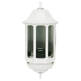 ASD Slave Half 60W White Lantern Wall Light