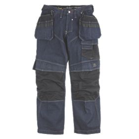 Snickers Heavyweight Blue Denim Trousers with Holsters 31