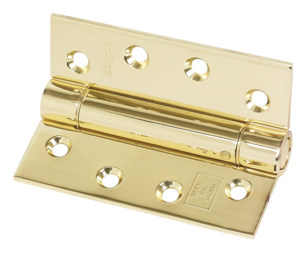 Adjustable Self Closing Hinge SS Electro Brass 102 x 76mm Pack of 2