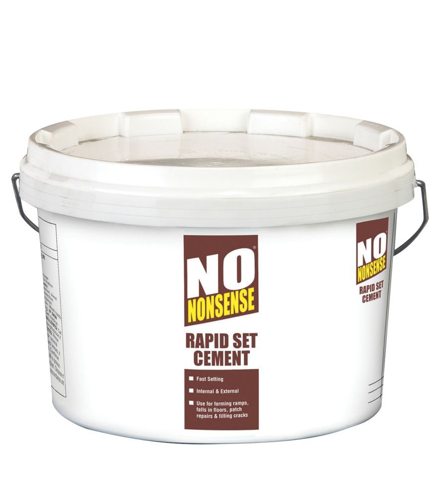 No Nonsense Rapid Set Cement Grey 10kg | Ready Mix Cement | Screwfix.com