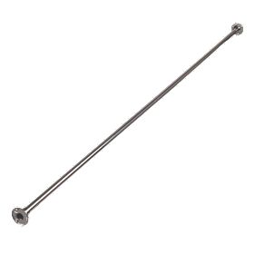 Croydex Straight Shower Curtain Rail Stainless Steel 2000mm