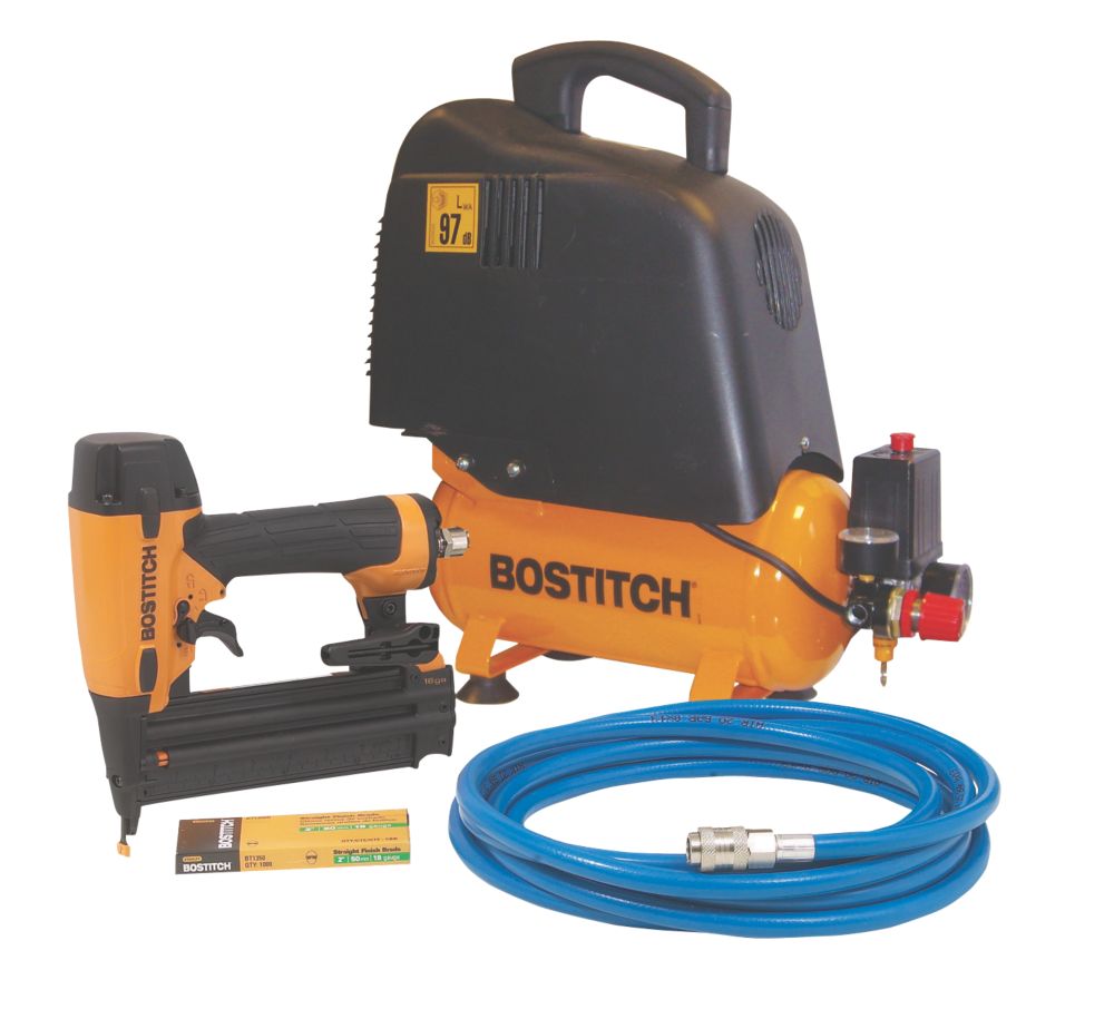 Bostitch SFC-6-U 1.5hp 6Ltr Compressor & BT1855-E 55mm Brad Nailer Kit