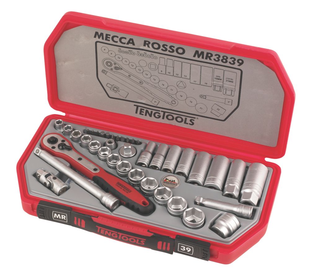 Teng Tools Drive Socket Set 38quot 39 Pc