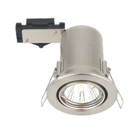 LAP Adjustble Mains Voltage Fire Rated Downlight Brushed Chrome Effect 240V