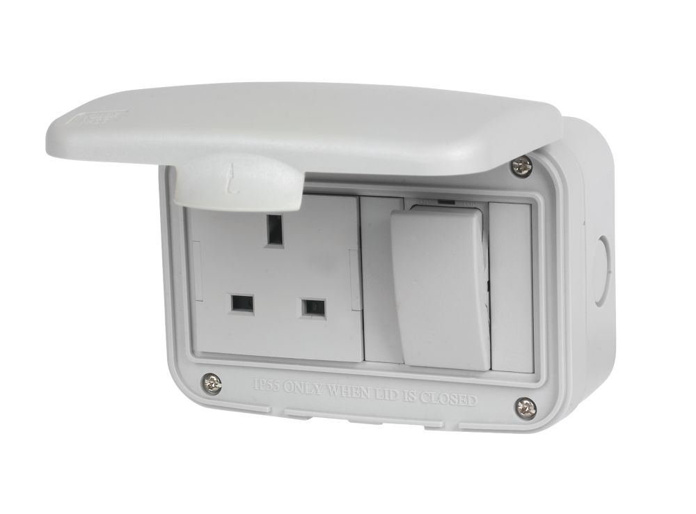 IP55 13A 1 Gang Switched Socket