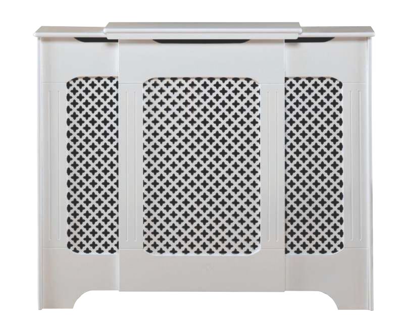 White MDF Adjustable Radiator Cabinet W975 - 1420 x D918 x H220mm