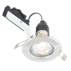 LAP Fixed Round Mains Voltage Downlight Polished Chrome 240V