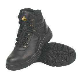 Amblers Steel Waterproof Leather Safety Boots Black 9