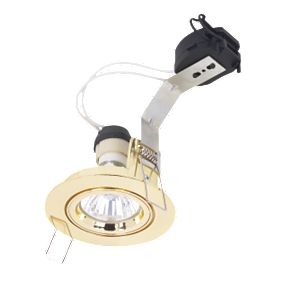 Halolite Adjustable GZ/GU10 Polished Brass Mains Voltage Downlight