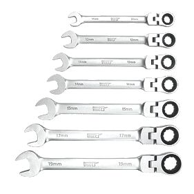 Forge Steel Flex Gear Wrench Set 7Pcs