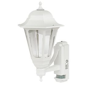 ASD Coach White Lantern Outdoor Wall Light with PIR