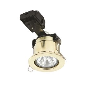 Linolite:Sylvania Fixed Round Pol Brs 12V Low Voltage Fire Rated Downlight