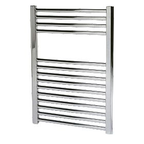 Kudox Flat Chrome Towel Radiator 700 x 500mm 210W 717Btu