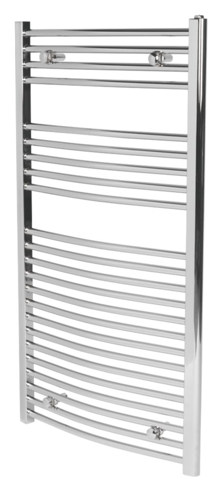 Curved Chrome Ladder Towel Radiator 1100 x 600mm