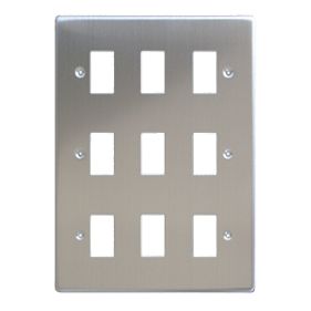 Varilight XDSPG9 9-Gang PowerGrid Faceplate Metal