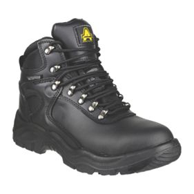 Amblers Steel Waterproof Leather Safety Boots Black 10